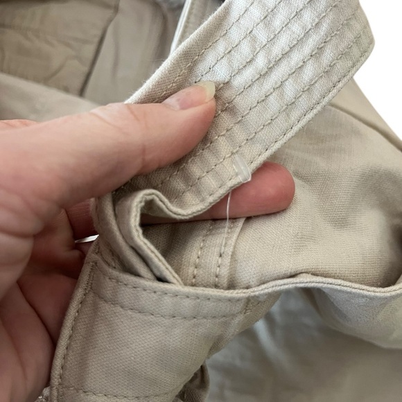 Kersh Khaki Belted Skirt Size M Cotton Tencel Stretch Pockets Casual Workwear - Picture 10 of 14